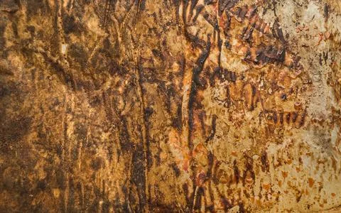Orange grunge texture background with rust stains and streaks, abstract wea.. Stock Photos