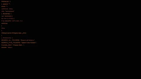 Orange Hacker Screen Stock Footage 158397371