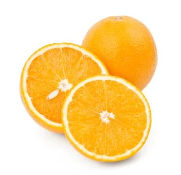 Orange, half and slice Stock Photos