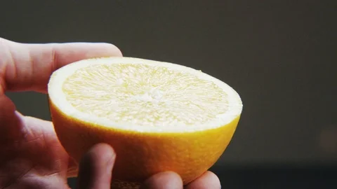 Orange Half on Black Background Stock Footage 70681685