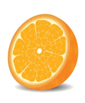 Orange half Illustrazione stock