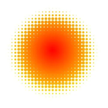 Orange halftone design element background Stock Illustration