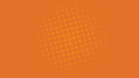 Orange Halftone Dots, Circle Pattern Effect Motion Background 02 Stock Footage 318595841