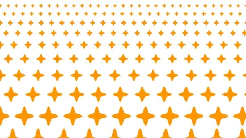 An orange halftone pattern featuring four-pointed star shapes that graduall.. Stock Footage 346563981