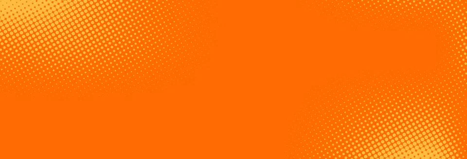 Orange halftone pattern. Retro comic gradient background. Bright pixelated 스톡 일러스트