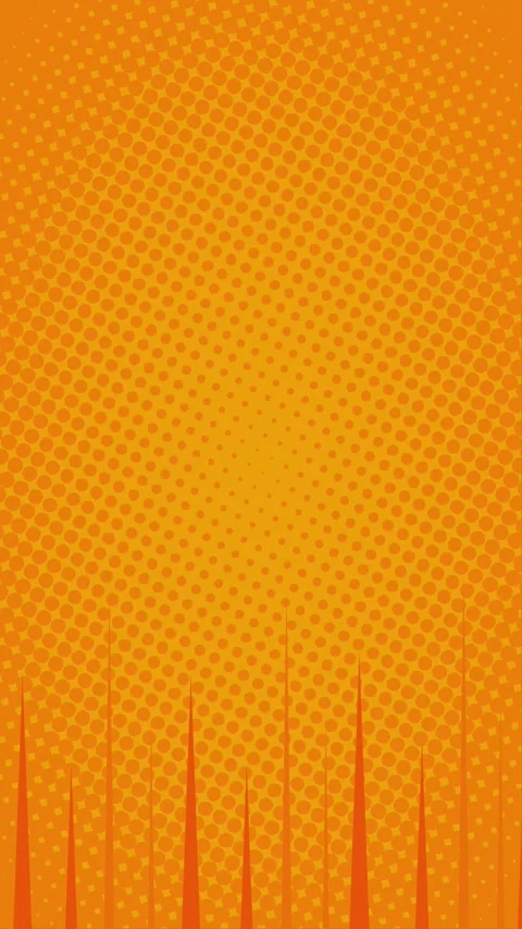 Orange halftone vertical background animation with bottom pointed line. Video stock 321377602