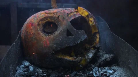Orange halloween pumpkin Видео 221906495