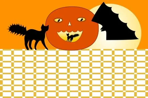 Orange Halloween timetable Stock Illustration