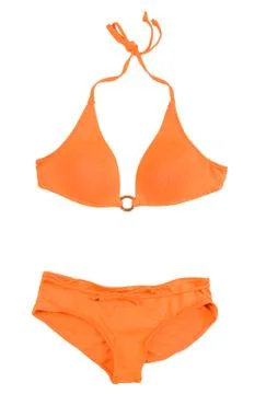 Orange halter bikini Stock Photos