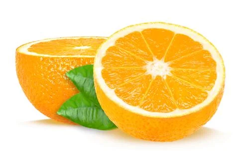 Orange halves Stock Photos