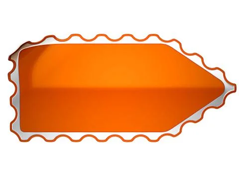 Orange hamous sticker or label Stock Illustration