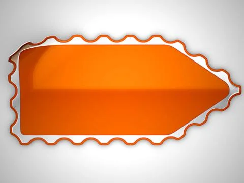 Orange hamous sticker or label Stock Illustration