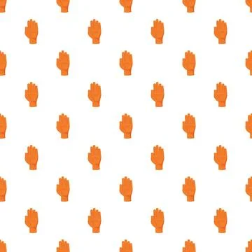 Orange hands forming seamless pattern background showing unity 스톡 일러스트