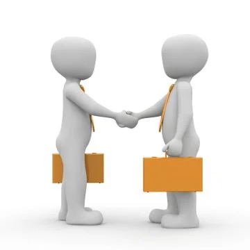 Orange handshake Stock Illustration