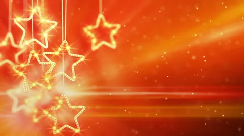 Orange hanging stars loop background Stock Footage 39509209