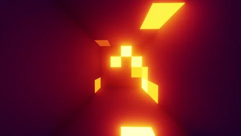 Orange haze LED strobe box 3d animation seamless loop Stock Footage 319042027