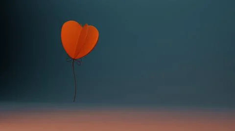 Orange heart Stock Illustration