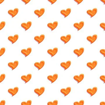 Orange heart pattern design representing love and romance Stock Illustration