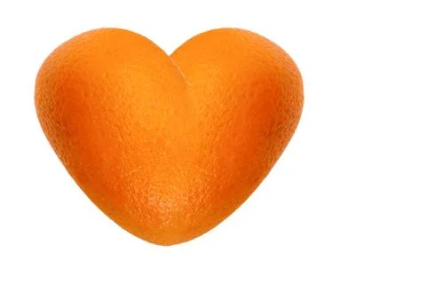 Orange heart Stock Photos