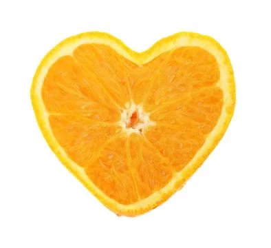 Orange heart Stock Photos