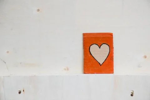 Orange heart 库存照片
