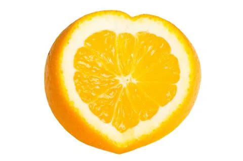 Orange heart shaped Stock Photos