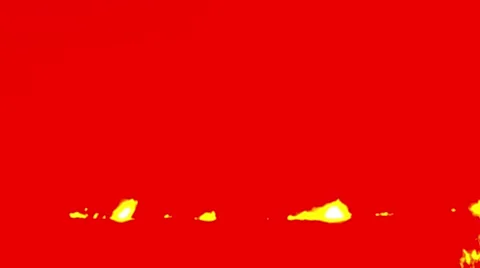 Orange Hearths Pulsating on a Red Background Close-Up Stock Footage 66419110