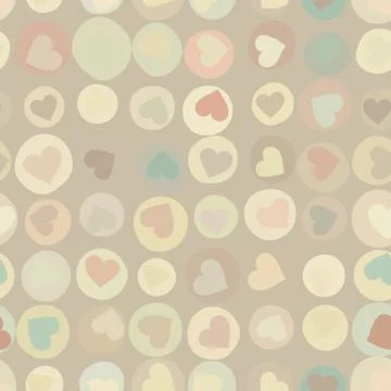 Orange hearts background on beidge.  EPS 8 스톡 일러스트