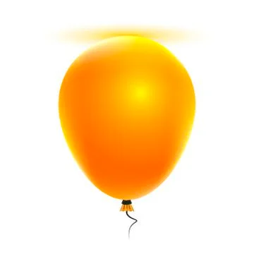 Orange helium balloon Stock Illustration