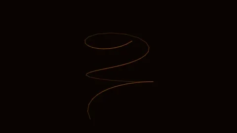Orange Helix Rotating 3D Wireframe Seamless Loop Animated Dark Background Stock Footage 342620849