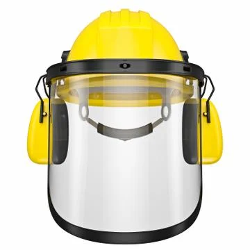 Orange helmet 3d Stock Illustration
