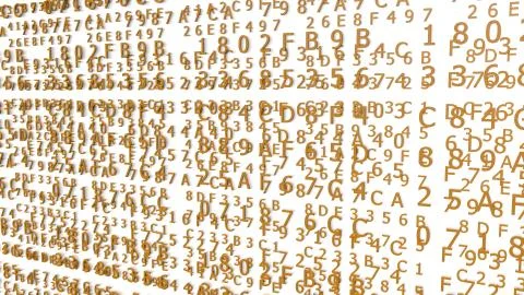 Orange Hexadecimal Codes Ilustração Stock