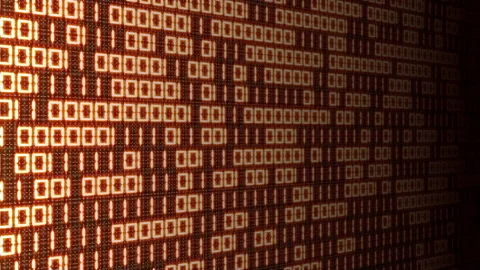 Orange hexadecimal motion big data digital code pattern texture flow mainframe Stock Footage 171757736