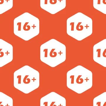 Orange hexagon 16 plus pattern イラスト素材