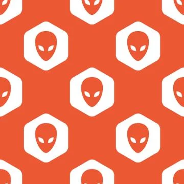 Orange hexagon alien pattern イラスト素材