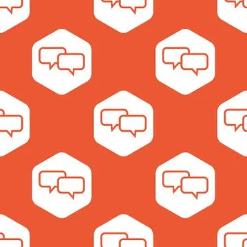 Orange hexagon chat pattern 스톡 일러스트