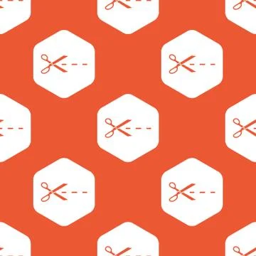 Orange hexagon cut pattern 스톡 일러스트