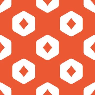 Orange hexagon diamonds pattern Illustrazione stock