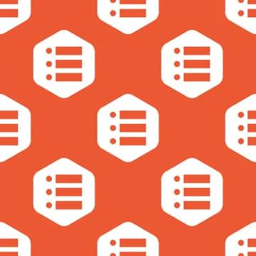 Orange hexagon dotted list pattern イラスト素材