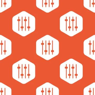 Orange hexagon faders pattern Stock Illustration