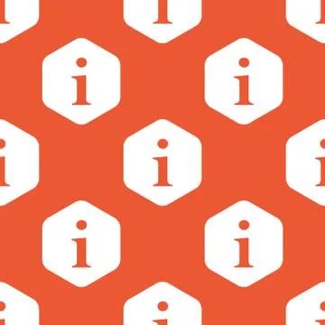 Orange hexagon information pattern Stock Illustration