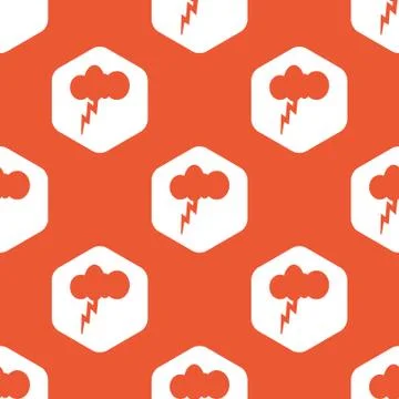 Orange hexagon thunderstorm pattern Illustrazione stock