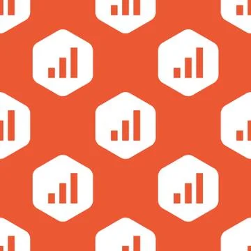 Orange hexagon volume scale pattern Illustrazione stock