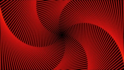 Orange hexagonal element rotating in spiral pattern background Stock Footage 199380842