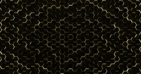 Orange Hexagonal Floor Loop Background Stock Footage 62464616