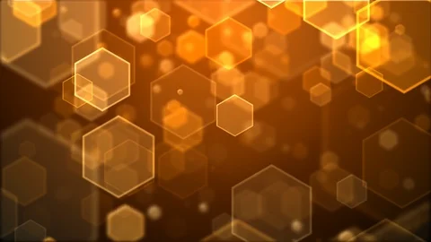 Orange hexagons Video stock 85970277