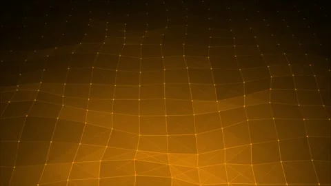Orange hi-tech dots and lines plexus futuristic technology background Stock Footage 296055741