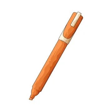 Orange highlighter illustration Stock Illustration