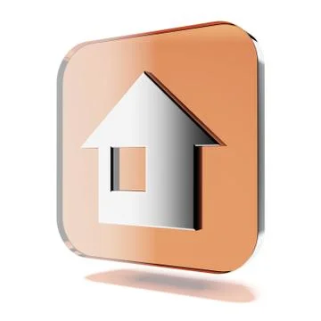 Orange home icon 库存插图