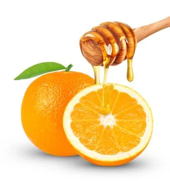 Orange with honey Stock Photos